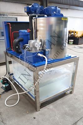 Máy làm đá vảy 1 tấn làm mát bằng không khí, Máy làm đá tự động